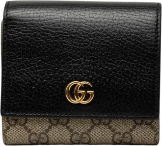 Gucci Pre-owned Canvas Portemonnee - Dames - Vintage Accessoires - Zwart - ONE Size - Leer - Vintage