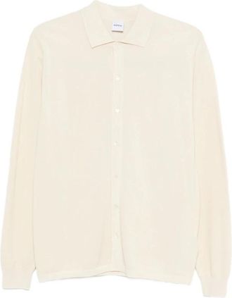 Aspesi Cotton Shirt - Heren - Polos - Beige - S - Katoen - Tops