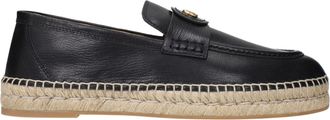 Valentino Garavani Herrens Leder-Espadrillas Schwarz
