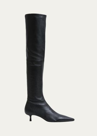 SIMKHAI 35mm Joni Stretch Leather Over-The-Knee Boots