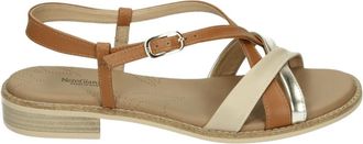 Nero Giardini Schoenen, Dames, Beige, 40 EU, Leer, E615890D Flat Sandalen
