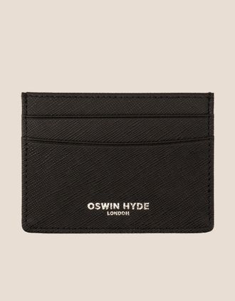 Oswin Hyde Mens Holborn Black Card Holder