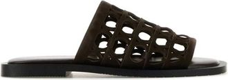Ferragamo Barbados Slippers - Heren - Sandalen - Bruin - 40 EU - Su&egrave;de - Schoenen