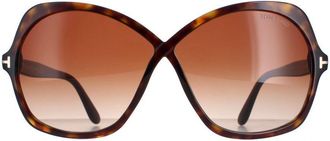 Tom Ford Butterfly Womens Dark Havana Brown Gradient Rosemin FT1013 - One Size