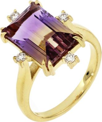 Bony Levy 18K Yellow Gold Ametrine & Diamond Ring in Yellow Gold/ametrine at Nordstrom Rack, Size 6.5