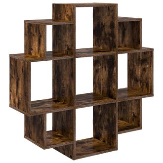 vidaXL Estante De Pared Roble Ahumado 90 X 25 X 90 Cm Vidaxl