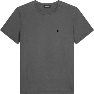 Dondup Regular T-shirt met ronde hals in fiammato jersey - Heren - T-shirts - Grijs - 2XL - Katoen - Tops