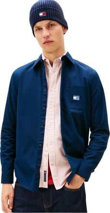 Tommy Jeans Herenjasje van gewassen twill met lange mouwen (Nachtelijke Marine)
