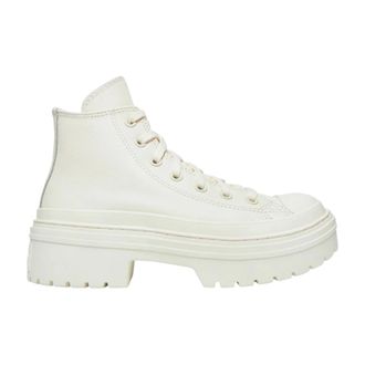 Converse Lace-up Boots, female, White, Size: 6 1/2 US Lugged Heel Leather Platform