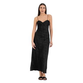 Kocca Maxi Dress in Floral Jacquard - female - Kocca - Gowns - Black - XL - Dresses