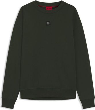 HUGO BOSS Sweatshirt with stacked-logo badge