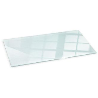 Tulup XXL Piastra per Camino di Vetro Temperato 125x50 cm Rettangolare Protezione dal Calore Resistente a Scintille e Graffi Elegante Trasparente Duraturo
