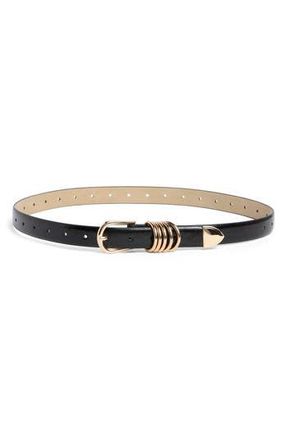 Vince Camuto Faux Leather Belt in Black Gold at Nordstrom Rack, Size Large/x-Large
