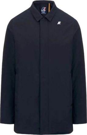 K-Way Blauwe Waterdichte Winddichte Jas - Heren - Zomerjassen - Blauw - S - Nylon - Jassen