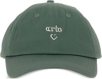 Arte Heart logo embroidered cap - men - Cotton - One Size - Green
