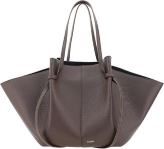 Yuzefi Bolso de hombro grande Mochi de piel - Bags - Mujer - Marr&oacute;n - ONE SIZE