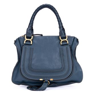 Chlo&eacute; Pre-owned Womens Marcie Medium Handbag - Blue - One Size