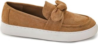 Corkys Footwear Womens Why Knot Loafer In Camel Faux Suede