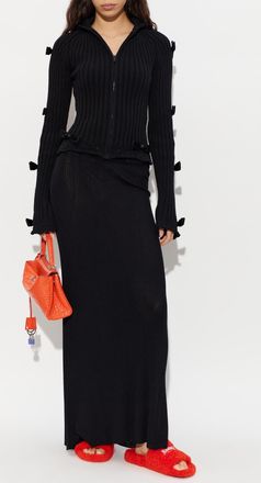 Balenciaga Skirt With Logo, Womens, Black