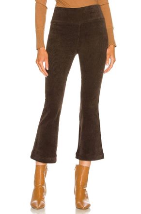 SPRWMN Crop Flare Corduroy Pant In Dark Chocolate