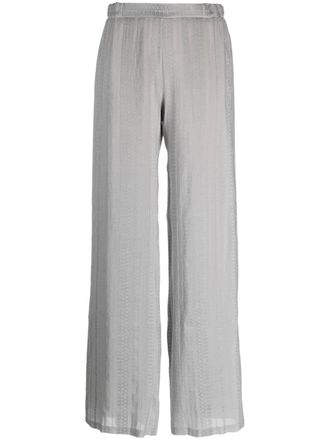 Zeus + Dione high-waisted wide-leg trousers - Grey