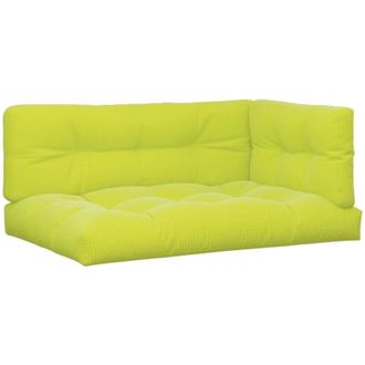 vidaXL Cojines Para Sof&aacute; De Palets 5 Unidades Tela Verde Claro Vidaxl