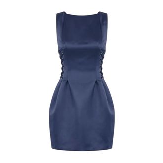 Elisabetta Franchi Stijlvol 100%Pl Mode Accessoire - Dames - Feestkleedjes - Blauw - S - Kleedjes