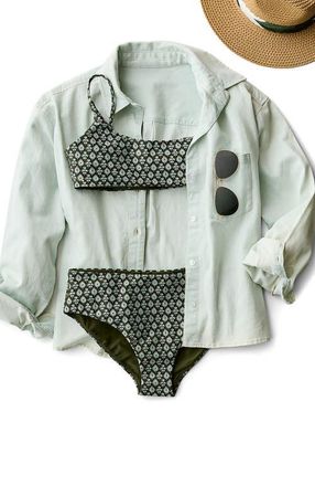 Carve Designs Pipa Compression Bottom in Dk. Fir Batik at Nordstrom, Size Xx-Small