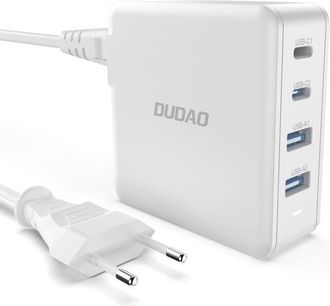 OEM Cargador De Red Gan R&aacute;pido Y Potente 2x Usb-c 2x Usb 100w Blanco