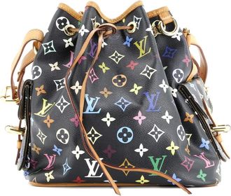 Louis Vuitton Petit Noe Monogram veelkleurige bucket-tas - Zwart
