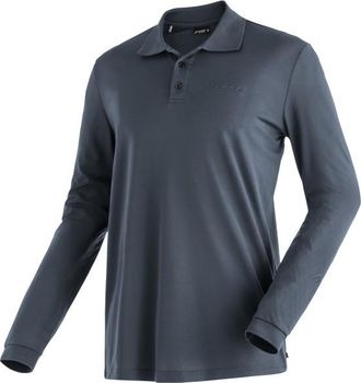 Maier Sports Ulrich L/S Polo-Shirt f&uuml;r Herren | blau