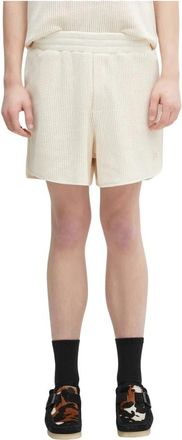 Wales Bonner Song Jersey Shorts - Heren - Korte Broeken - Beige - 2XL - Katoen - Korte Broeken