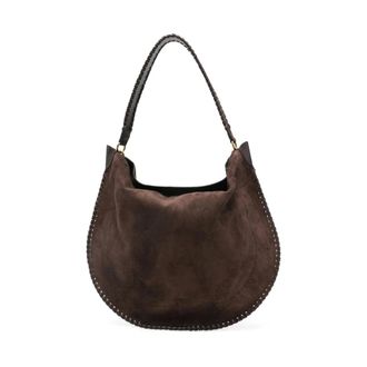Isabel Marant Brown Suede Braided Leather Handbag - female - Isabel Marant - Shoulder Bags - Brown - ONE SIZE - Bags