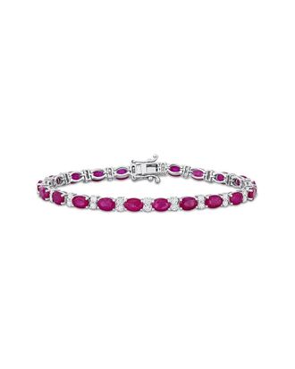 Rina Limor 14K 14.20 Ct. Tw. Diamond & Ruby Tennis Bracelet