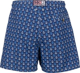 MC2 Saint Barth Mens Swim Shorts Lighting Micro Anchor Sea Polyester