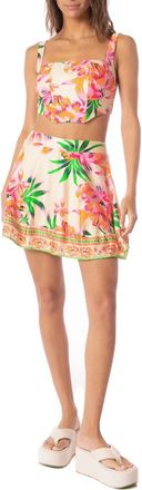 Maaji Floral Two-Piece Cover-Up Minidress in Pink at Nordstrom Rack, Size Large