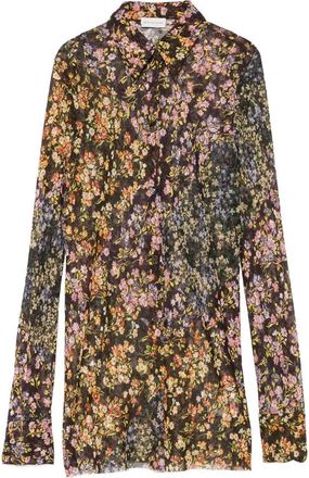 Dries Van Noten Floral-print Long-sleeve Shirt