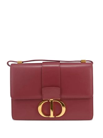 Dior 2020s 30 Montaigne leather logo-detail handbag - Rood