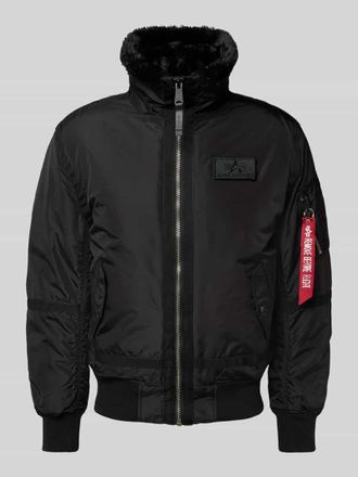 Alpha Industries Alpha Industries Bomberjacke mit Stehkragen und Rei&szlig;verschluss in Black, Gr&ouml;&szlig;e L