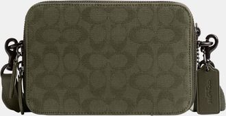 Coach Mens Charter Crossbody Bag 19 In Signature Canvas Jacquard - Green - One Size