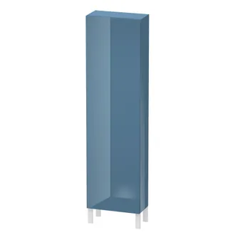 Duravit Duravit L-cube Armario Alto, Anchura 500mm, Profundidad 243mm, 1 Puerta, Bisagra Derecha, Color: Laca De Alto Brillo Stone Blue - Lc1171r4747