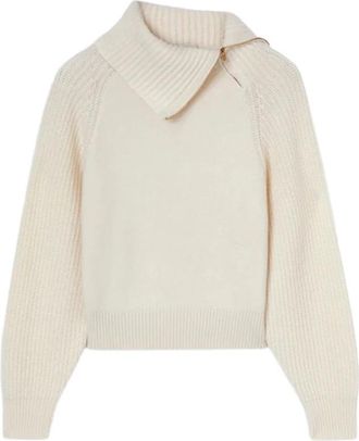 Agnona Cashmere Truien - Dames - Cashmere truien - Wit - S - Truien & Vesten