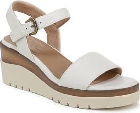 Naturalizer Graciela Wedge Sandal in White Faux Leather at Nordstrom Rack, Size 9.5
