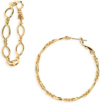 Nordstrom Twisted Figure 8 Hoop Earrings in Gold at Nordstrom