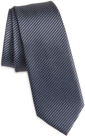 Tom Ford Micropattern Jacquard Mullberry Silk Tie in Indigo at Nordstrom