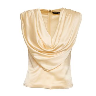 Rotate Divya Draped Asymmetric Chiffon Tank Top