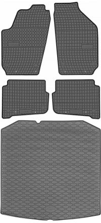 OEM Skoda Fabia I Sed&aacute;n / Kombi De 2000 A 2008. Juego De Alfombrillas De Goma Para Coche + Alfombrilla Para Maletero
