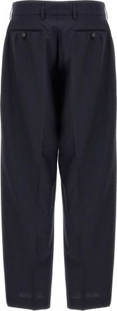 Cellar Door Front-Pleat Wool Blend Trousers - Black