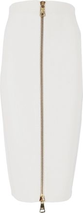 Elisabetta Franchi Knee-Length Zipper Fitted Mini Skirt