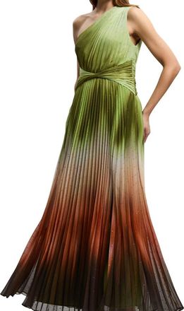 Karen Millen Ombre One Shoulder Maxi Dress in Multi at Nordstrom, Size 10